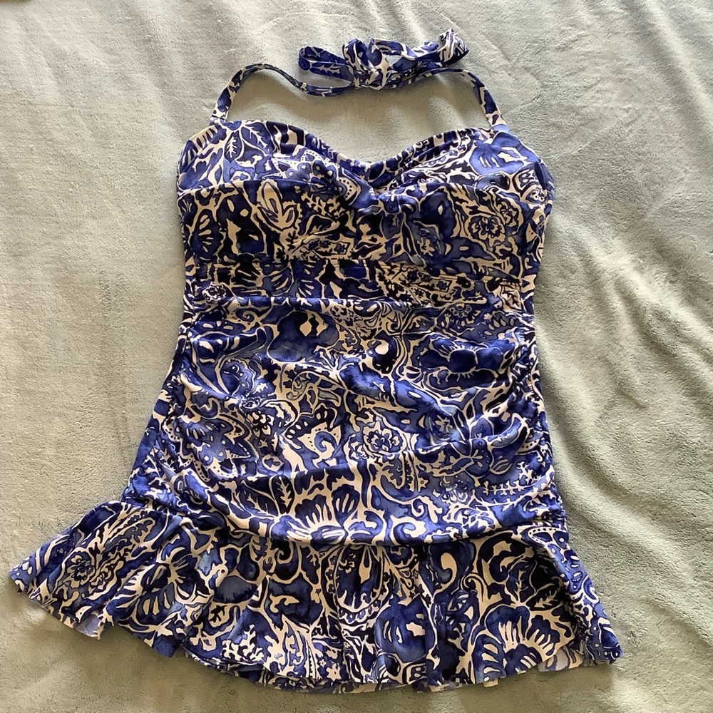 Ralph Lauren swim with skirt and tummy ruching